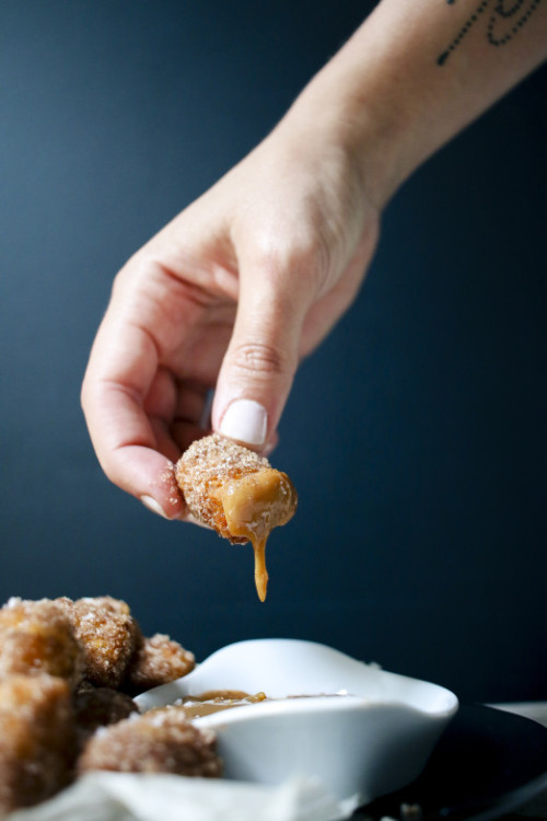 sweetoothgirl:Churro Tater Tots w/ Dulce de Leche