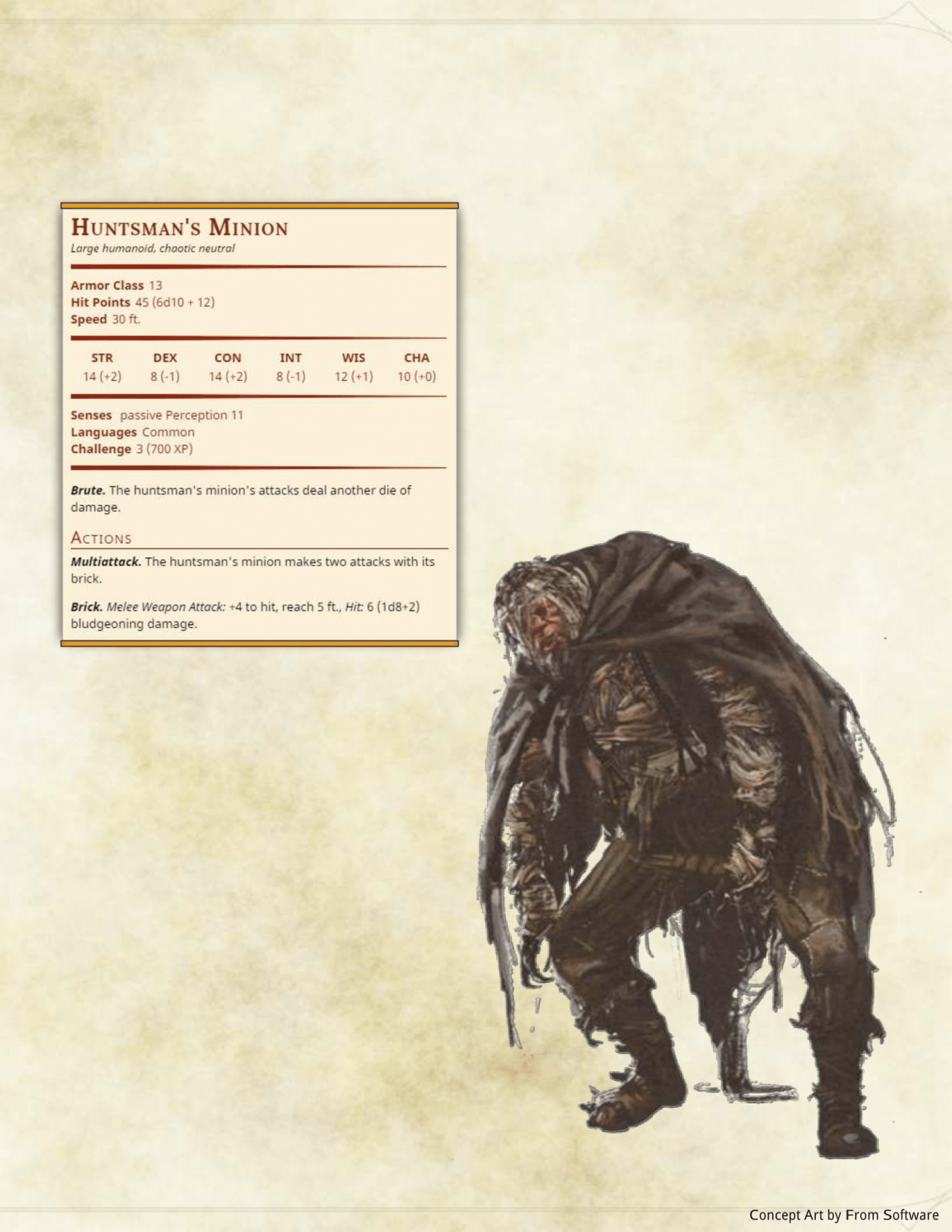 DnD 5e Homebrew — Bloodborne Monsters by Braggadouchio