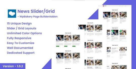 News Post Sliders News Post Grid Builder Addon v1.0.2 – WpBakery Page Builder WordPress Nulled