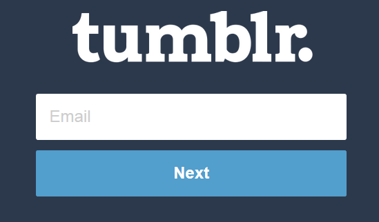 tumblr login sends me to sign up page