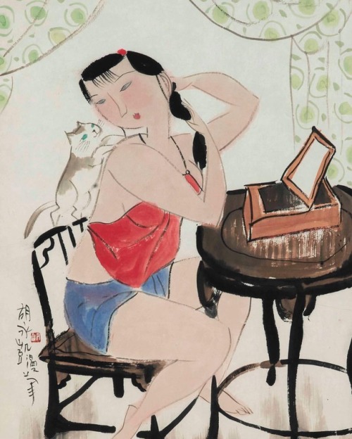 While aspects of Hu Yongkai’s depictions of women include...