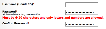 Hondafinancialservices Com Account Management >> Password Requirements Shaming Honda Financial Services Honda Hondafinancialservices Com Account Management >> Password Requirements Shaming Honda Financial Services Honda