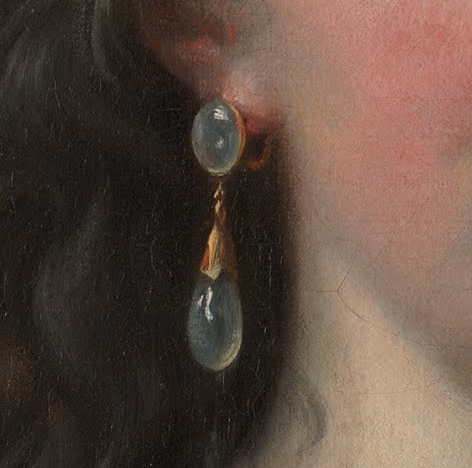 tiny-librarian:Detail of an earring from a 1781 self-portrait...