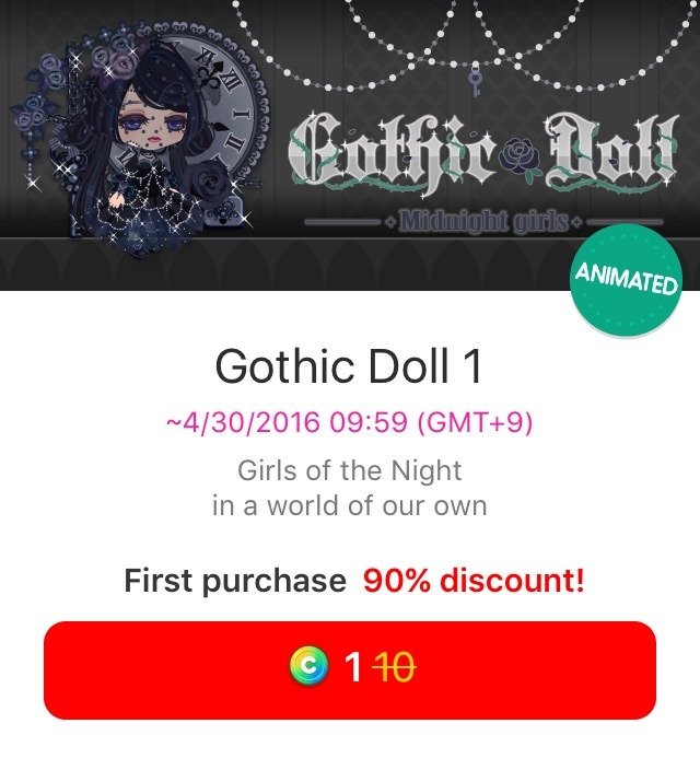 line play gothic doll