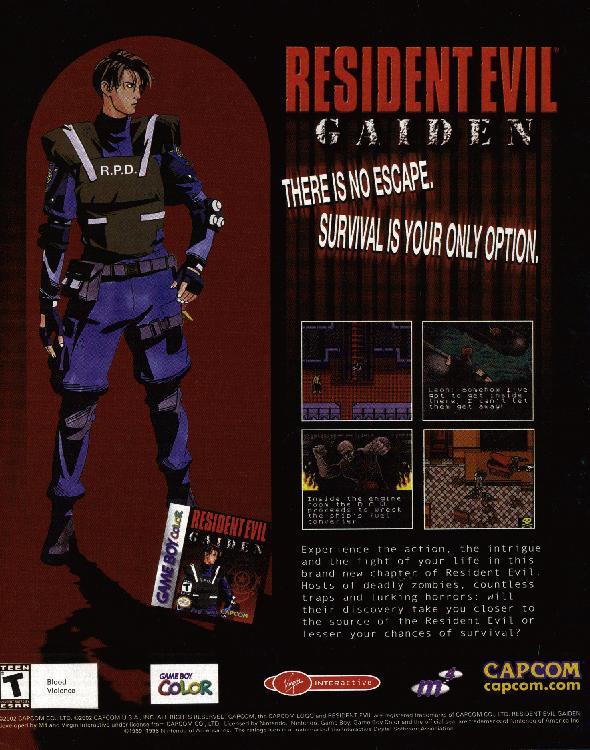 Video Game Print Ads — 'Resident Evil Gaiden' GBC [USA ...
