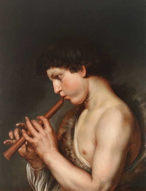 A Young Flautist. 1630. Bartholomaus Sarburgh. German 1590-1651. oil/canvas