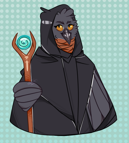 a crow pal for @berntkat‘s dnd inktober :3!!! i rolled an 11...