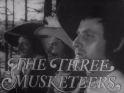 Title card of "The Three Musketeers"