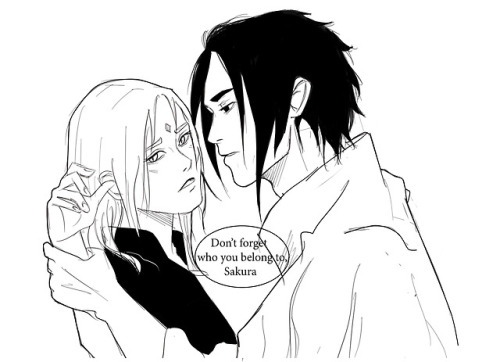 bemoniser:just a little sasusaku doodle before sleep :)