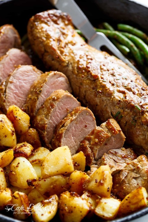 foodffs:one pan dijon garlic pork tenderloin &...