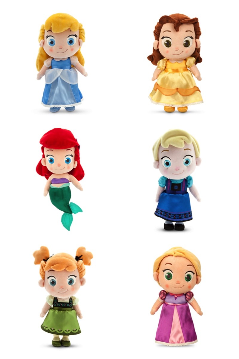 plush disney princess dolls set