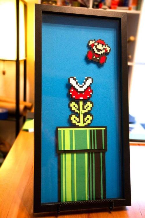 retrogamingblog:Super Mario Paper Art made by artofwillpigg