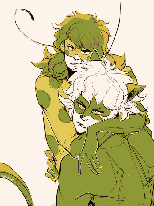 sphenodontia:anyway im back to drawing these two just. looking...