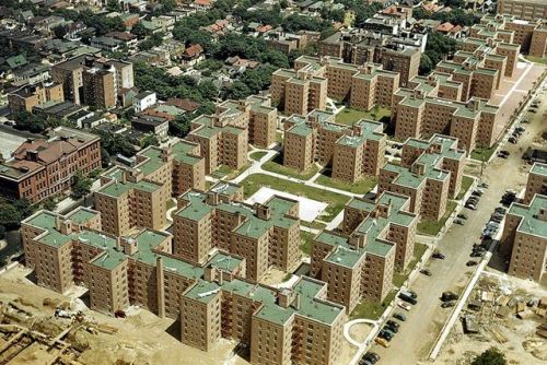 danismm:Aerial of an apartment development in Brooklyn called...