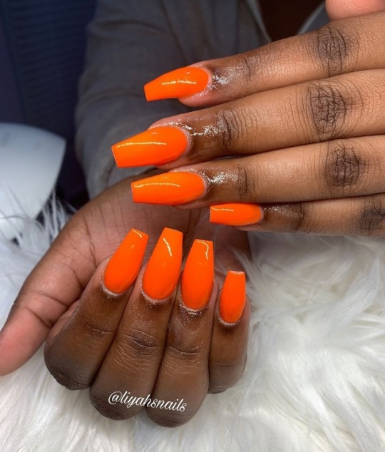 orange nails on Tumblr