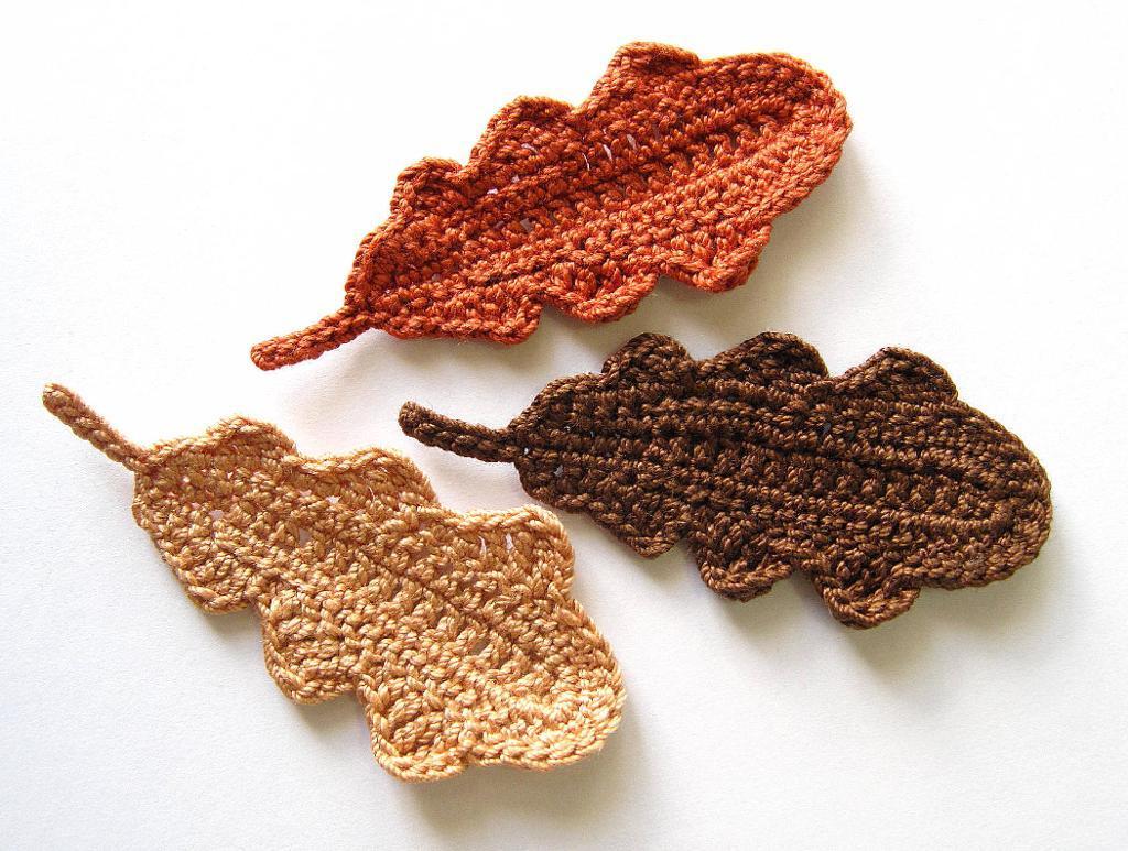 Oak Leaves Applique Crochet Pattern from... - Cables & Purls
