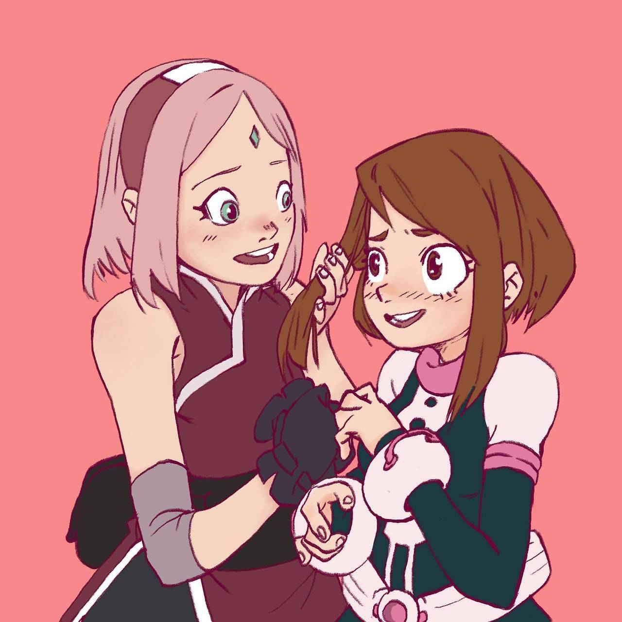 Mikey Art Book Sakura And Uraraka Have Some Similarities First