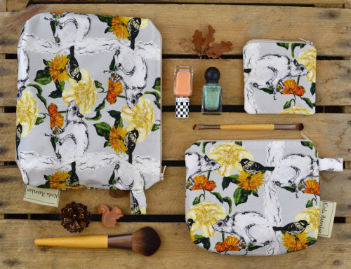 etsy crafts pattern design illustration birds pouches purses handmade