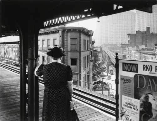 undr:Arnold Eagle. Third Avenue El, Chatham Square Station,...