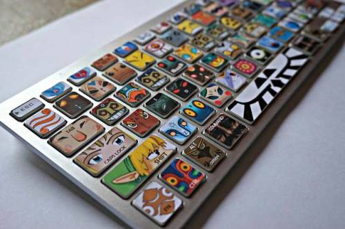 retrogamingblog:Legend of Zelda Keyboard Decals made by...