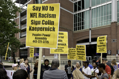 patgavin:Ravens Fans For Colin Kaepernick RallyM&T Bank...