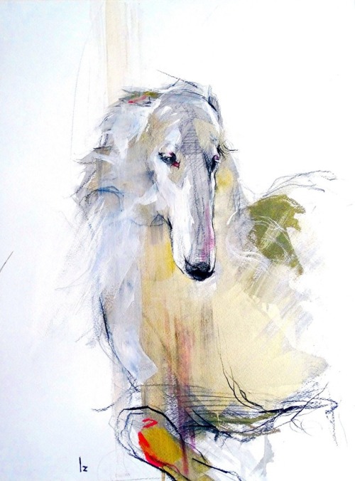 art-nimals:Kogahara Izumi, Borzoi