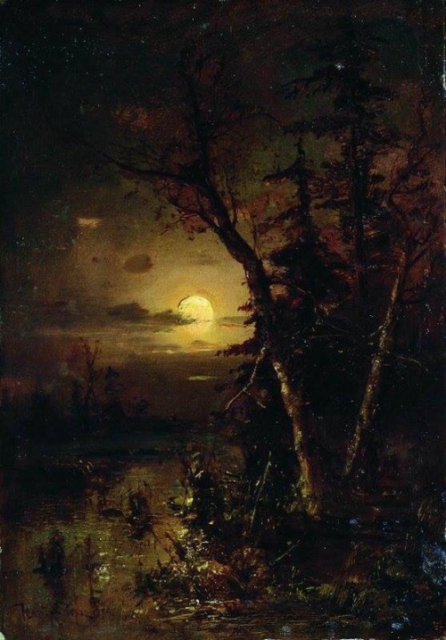 starxgoddess:Julius von Klever (1850-1924), Moonlit Night, 1879