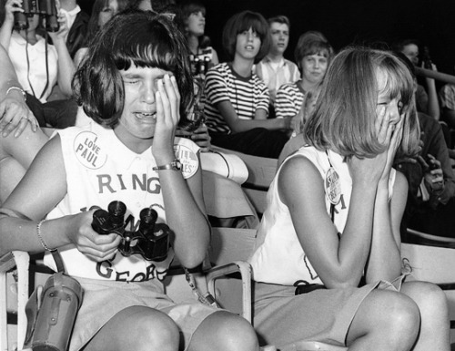 vintagegal:Teenage girls cry while watching the Beatles...