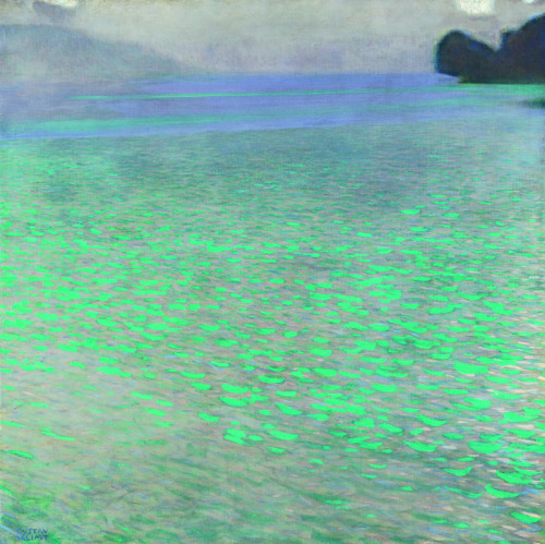 malinconie:Gustav Klimt, Island in the Attersee