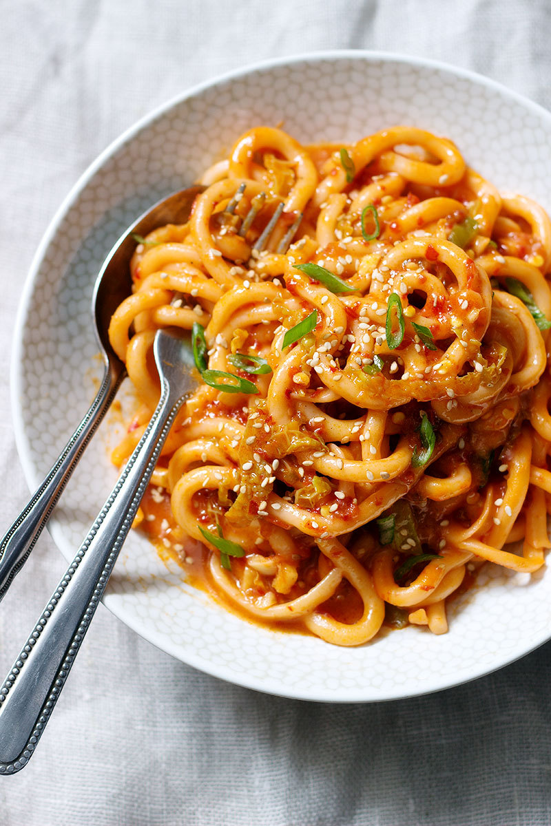 Kimchi Udon Noodles Yummy 
