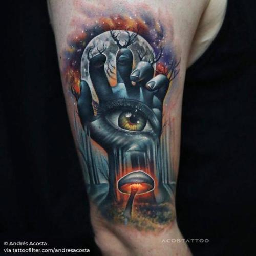 By Andrés Acosta, done in Austin. http://ttoo.co/p/32164 hand;surrealist;good luck;anatomy;andresacosta;big;eye;facebook;realistic;twitter;other;upper arm