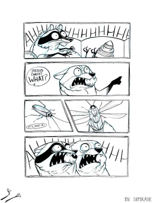 cooncomic:39. RoachEverything is fine until the roach is...