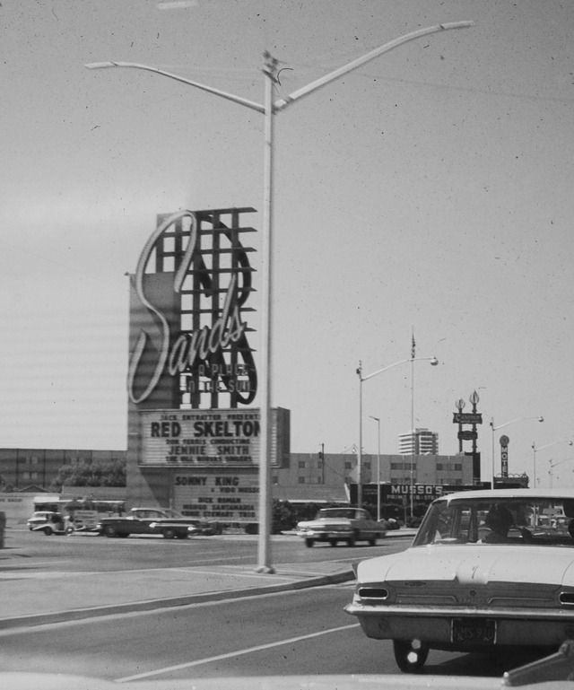 Vintage Las Vegas — Snapshot: Las Vegas Strip, July 1965. Sands with...