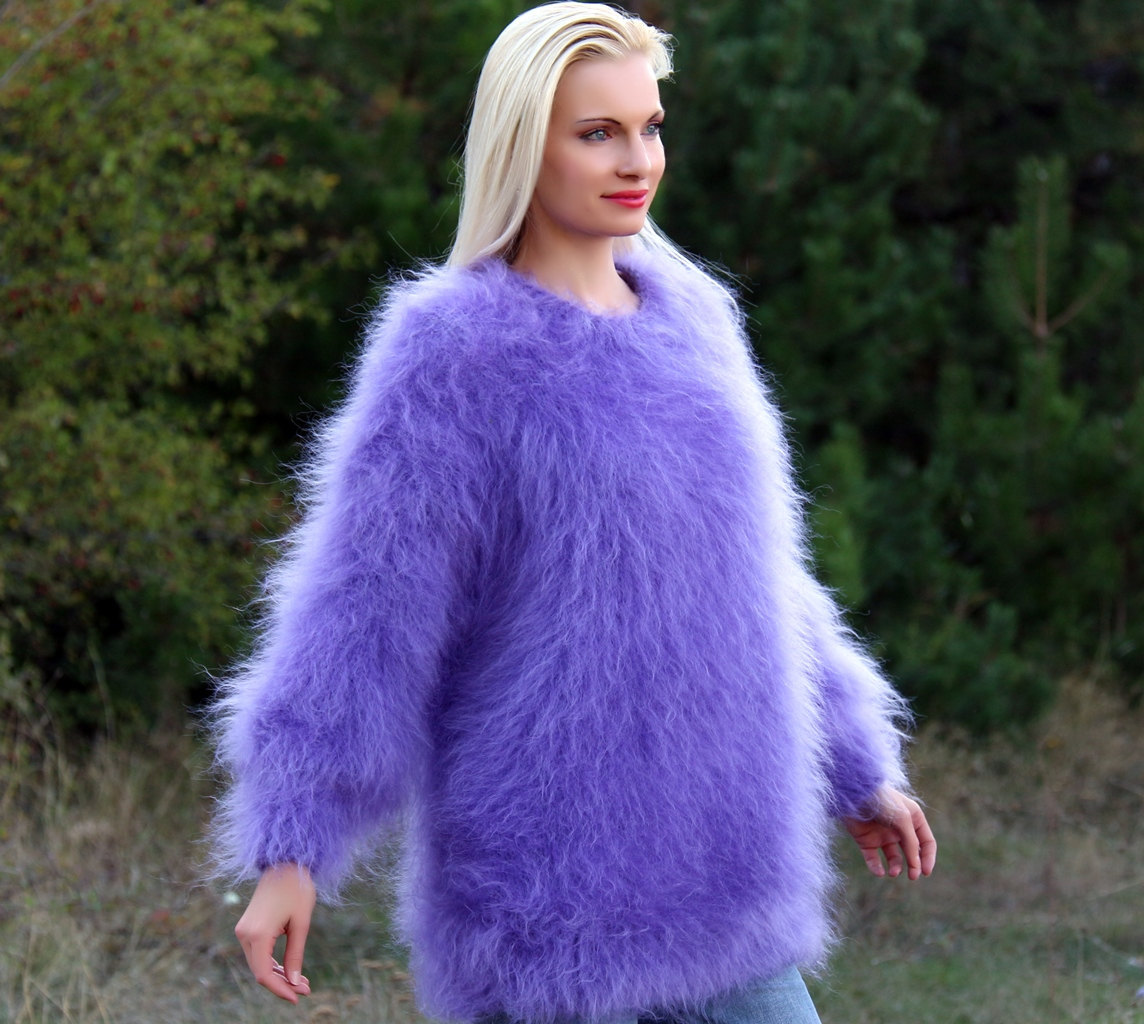 Just a mohair lover — Made to order thick fuzzy hand knitted mohair...