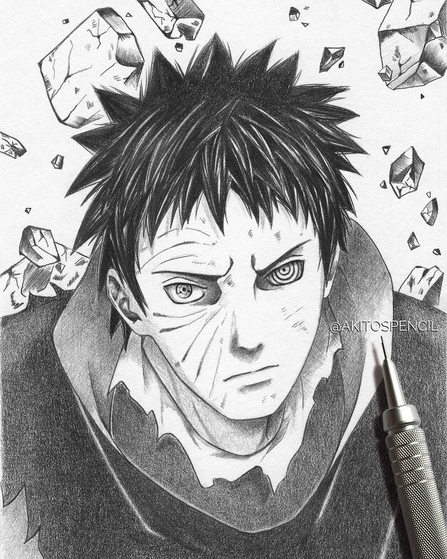 Art By Akito Obito Uchiha The Enemy And Also The Fallen Hero