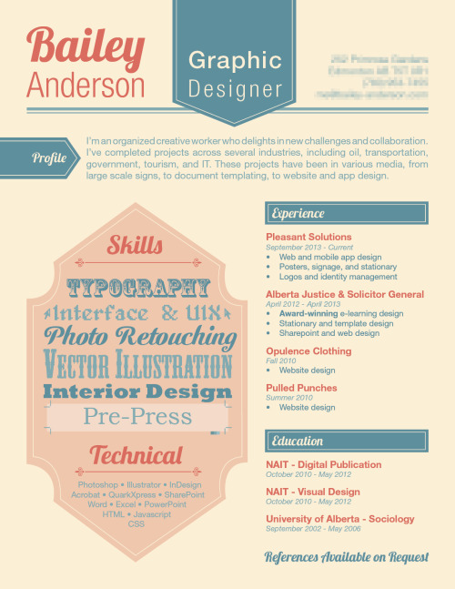 resume design on Tumblr