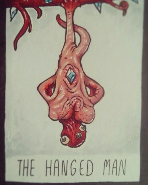 We received a prompt from @pionponpon - The Hanged Man tarot...