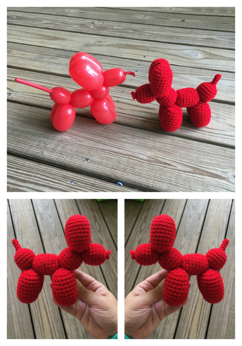 knithacker:Crochet This Fun Balloon Dog - a Must-Make for Jeff...