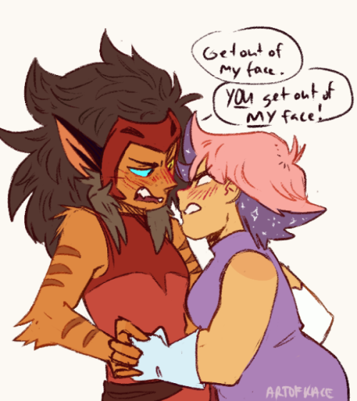 artofkace:more glitradora, black flirting, and Adora having a...