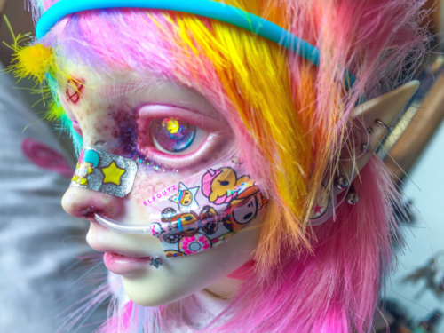 bjd creepy doll colourful tokidoki comet