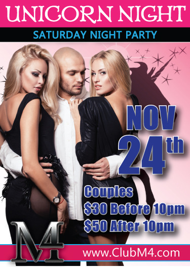 Club M4 Swingers Club — Club M4 Unicorn Saturday Night ...