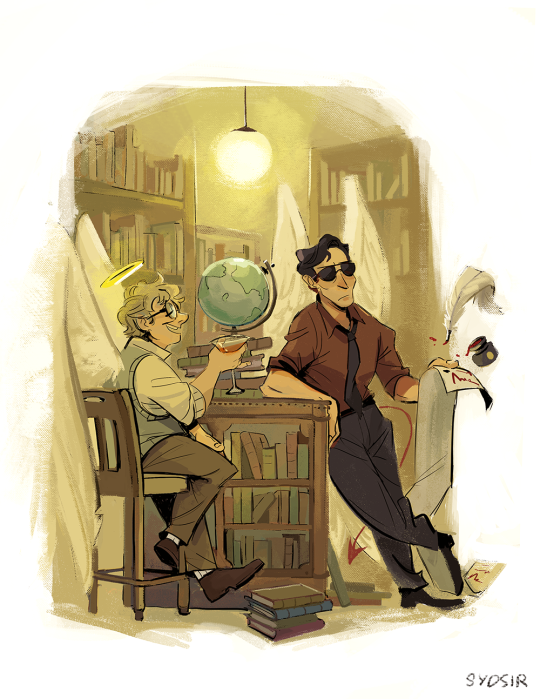 I’ve been to so many old bookstores in the past month. It smells gr8. heres a good omens print process gif here