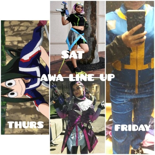 LINE UP FOR AWA!TSUYU ON THURSDAYFALLOUT ON FRIDAY AND SOMBRA...