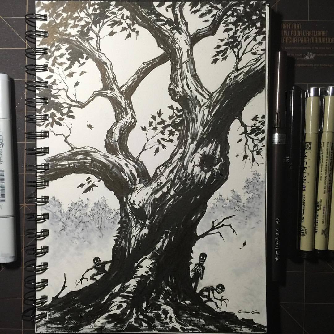 Greg Luzniak Art — #Inktober Day 15: Spirit Tree! If you ever find...