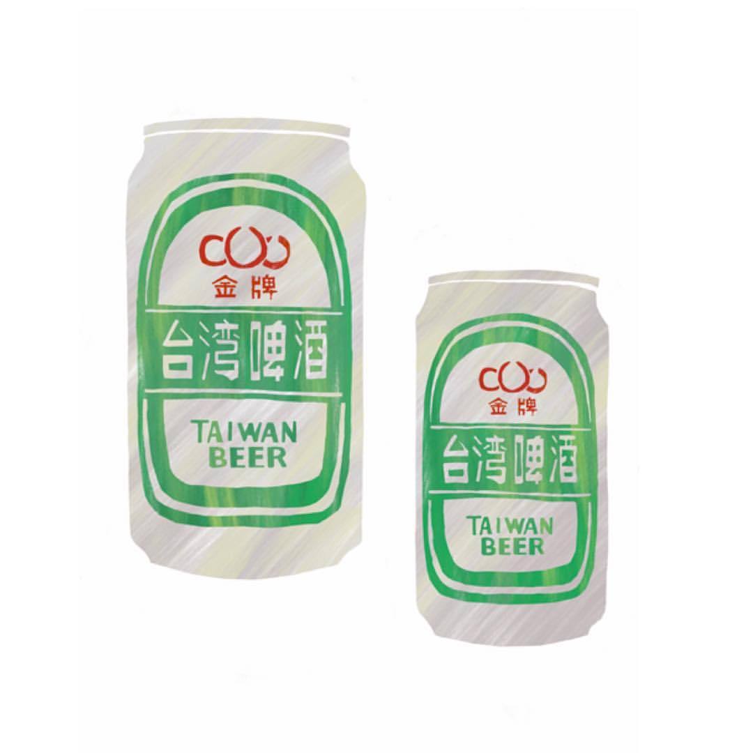 Ashleiiiiiart 台湾ビール Taiwan Beer イラスト アクリル 水彩