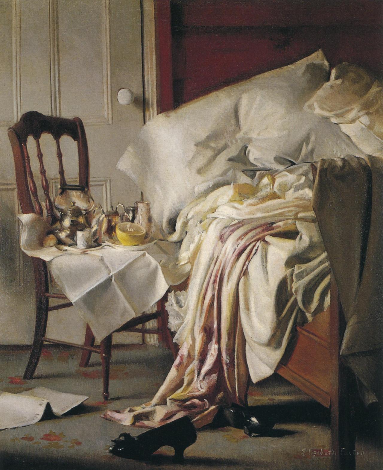 The Breakfast Tray, c.1910 by Elizabeth Vaughn Okie Paxton (American, 1877–1971)