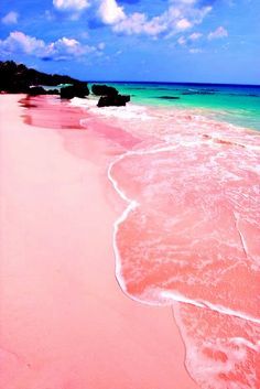 sixpenceee:Pink Beaches, Bermuda: The pink sand is the result of...