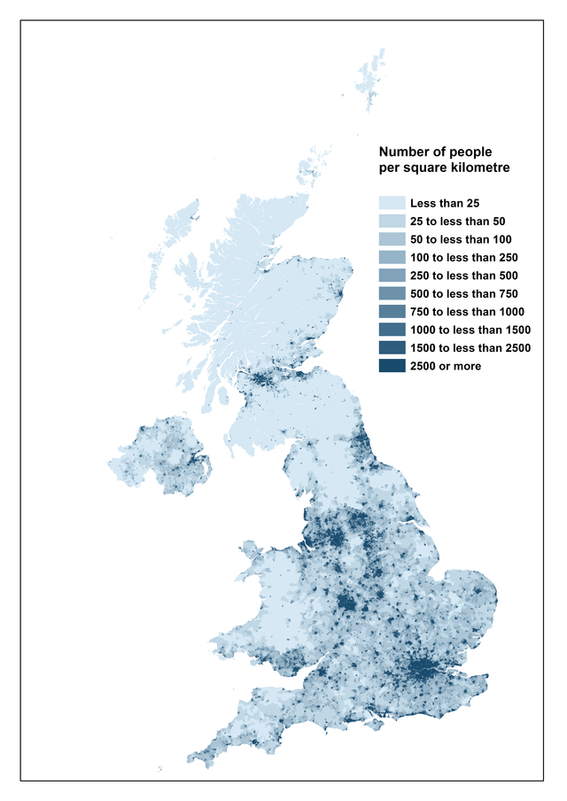 Population density of the United Kingdom.[[MORE]]... - Maps on the Web