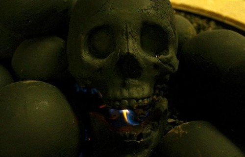 jebiga-design-magazine:Skull Gas Fireplace LogsDesigned to...