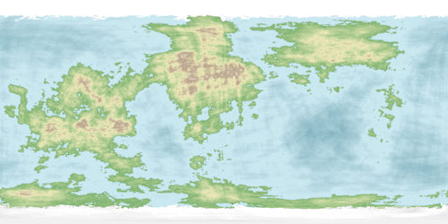Sample of a Fractal World Generator square map output.